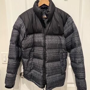 The North Face Men's Black and Gray Limited Edition Rare Puffer Jacket